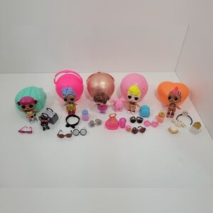 Lot of 5 LOL Surprise Miscellaneous Dolls And Accessories